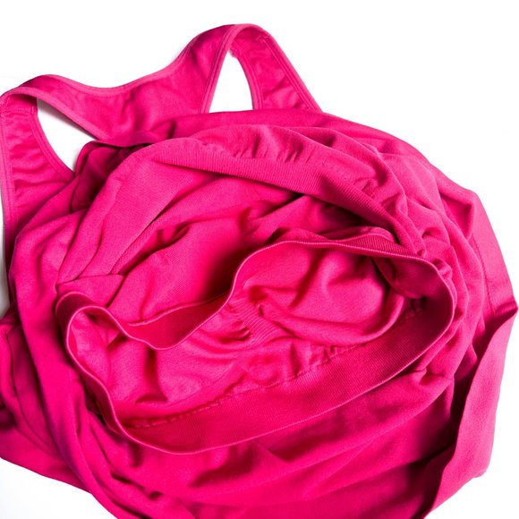 target hot pink racerback workout top + built-in sports bra size L - Picture 6 of 6